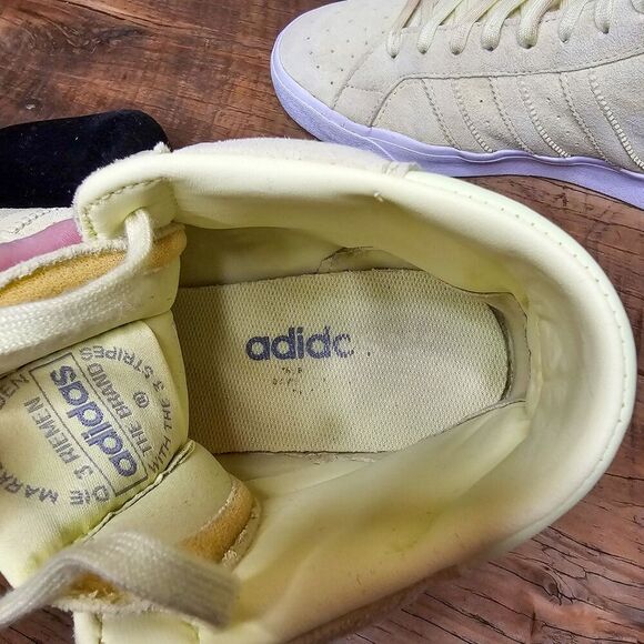 Adidas Basket Prof! Yellow Leather Suede High-Tops Women's Size 8 1/2 - Picture 9 of 16
